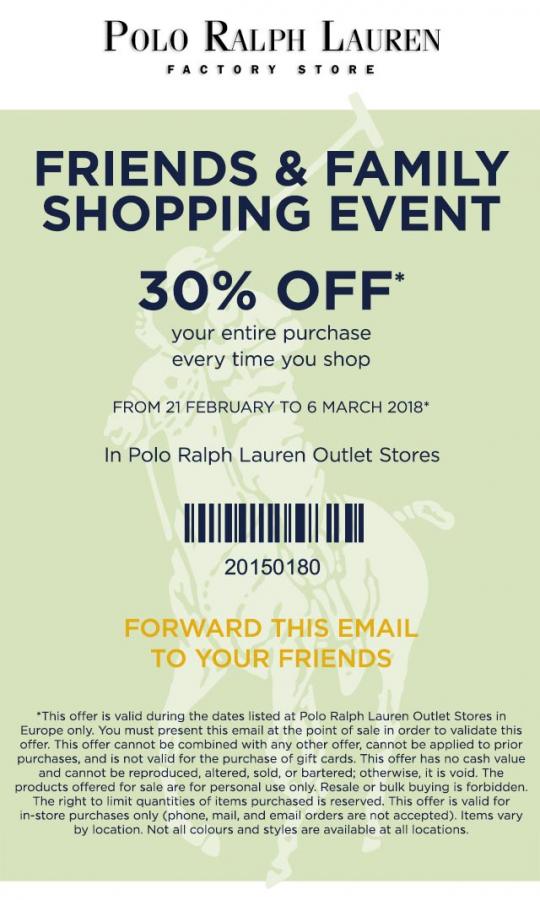 Polo Ralph Lauren | 20% off when you buy 3 items or more. Polo Ralph Lauren  | Outlet Shopping ...
